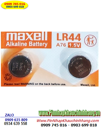 Maxell LR44, Pin 1.5v alkaline Maxell LR44 Made in Japan (Giá/1 viên)